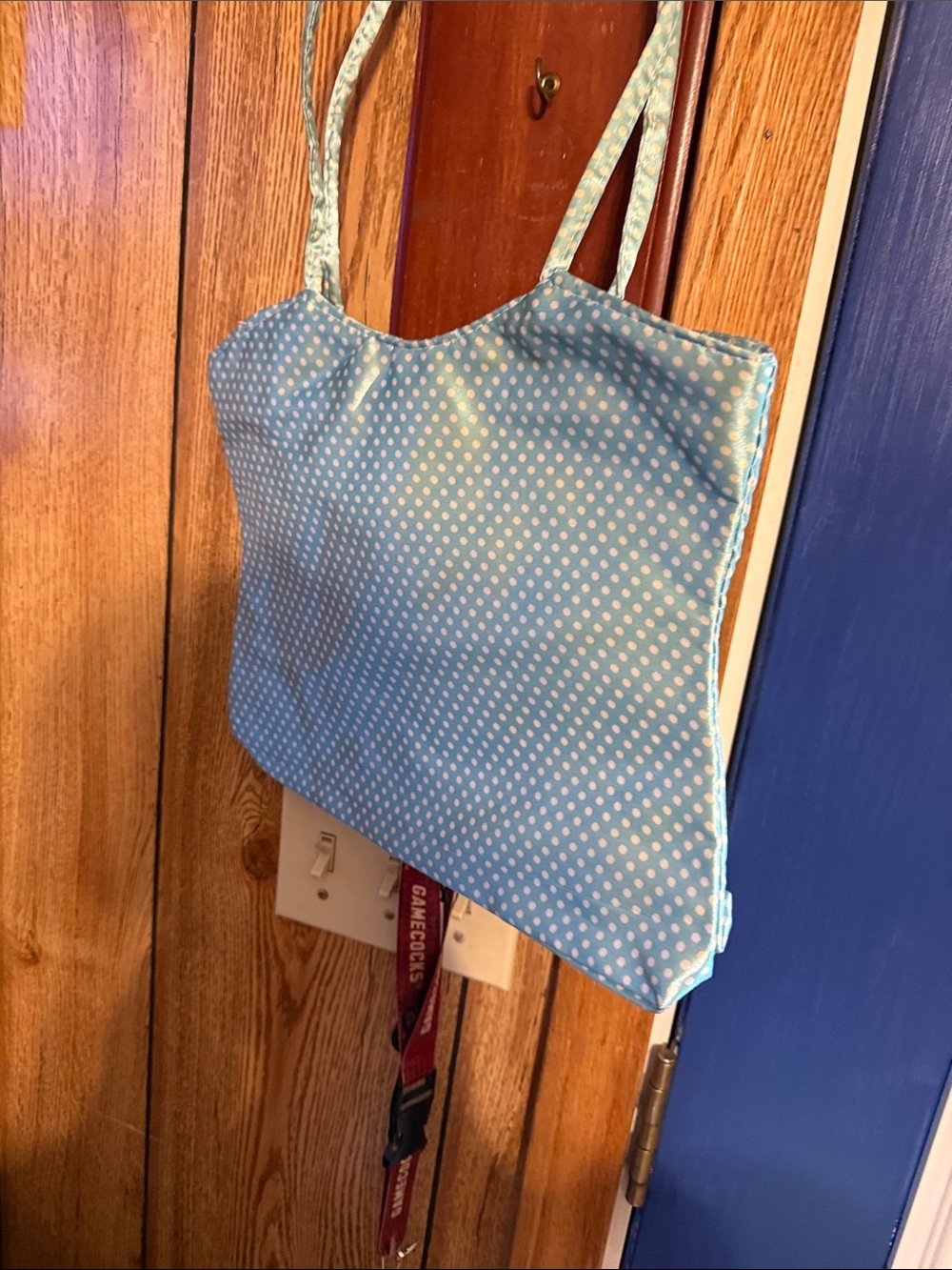 Light Blue Polka Dot Satin Camisole
